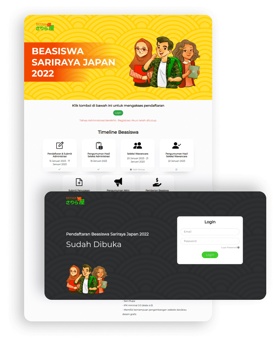 Website Beasiswa Sariraya